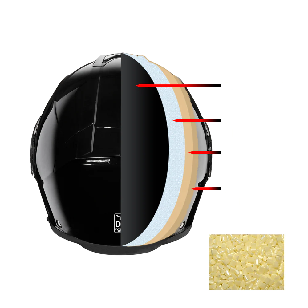 Daytona Detour Full Face Motorcycle Helmet - DOT Certified, Dual Visor, Street Bike Helmet, Men/Women/Youth - Hi-Gloss Black - Image 7