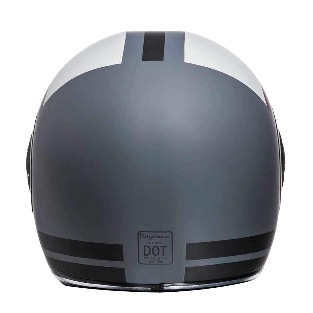 DOT Daytona Retro Full Face Motorcycle Helmet: Vintage Style for Men, Women, & Youth - W/ Racer - Image 3