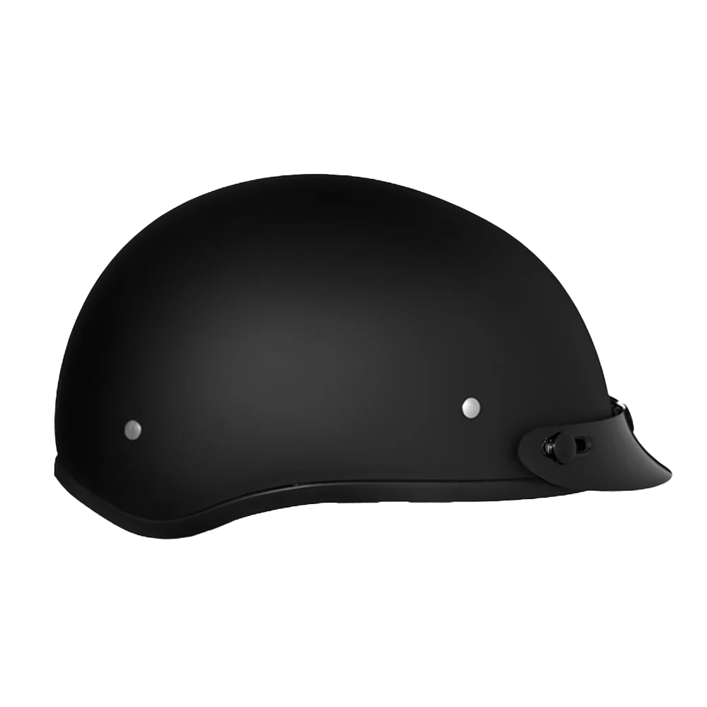 DOT Approved Daytona Skull Cap Half Shell Motorcycle Helmet - Beanie Style for Motorcycles, Cruisers, Scooters, and Mopeds - Dull Black - Image 4