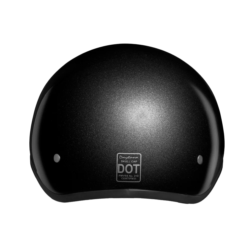 DOT Approved Daytona Skull Cap Half Shell Motorcycle Helmet - Beanie Style for Motorcycles, Cruisers, Scooters, and Mopeds - Gun Metal Grey Metallic - Image 3