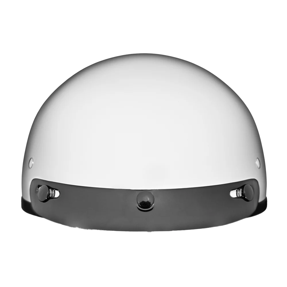 DOT Approved Daytona Skull Cap Half Shell Motorcycle Helmet - Beanie Style for Motorcycles, Cruisers, Scooters, and Mopeds - Hi-Gloss White - Image 5