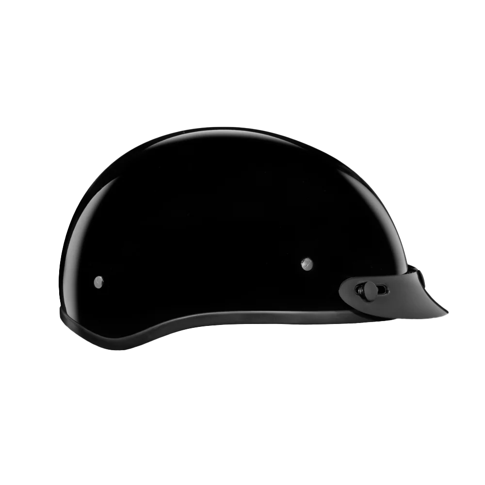 DOT Approved Daytona Skull Cap Half Shell Motorcycle Helmet - Beanie Style for Motorcycles, Cruisers, Scooters, and Mopeds - Hi-Gloss Black - Image 4