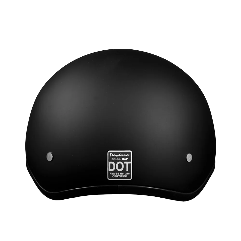 DOT Approved Daytona Skull Cap Half Shell Motorcycle Helmet - Beanie Style for Motorcycles, Cruisers, Scooters, and Mopeds W/O Visor- Dull Black - Image 3