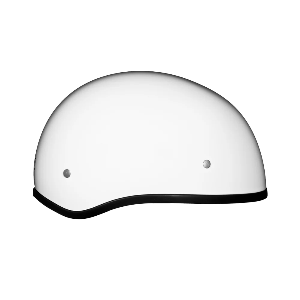 DOT Approved Daytona Skull Cap Half Shell Motorcycle Helmet - Beanie Style for Motorcycles, Cruisers, Scooters, and Mopeds W/O Visor- Hi-Gloss White - Image 4