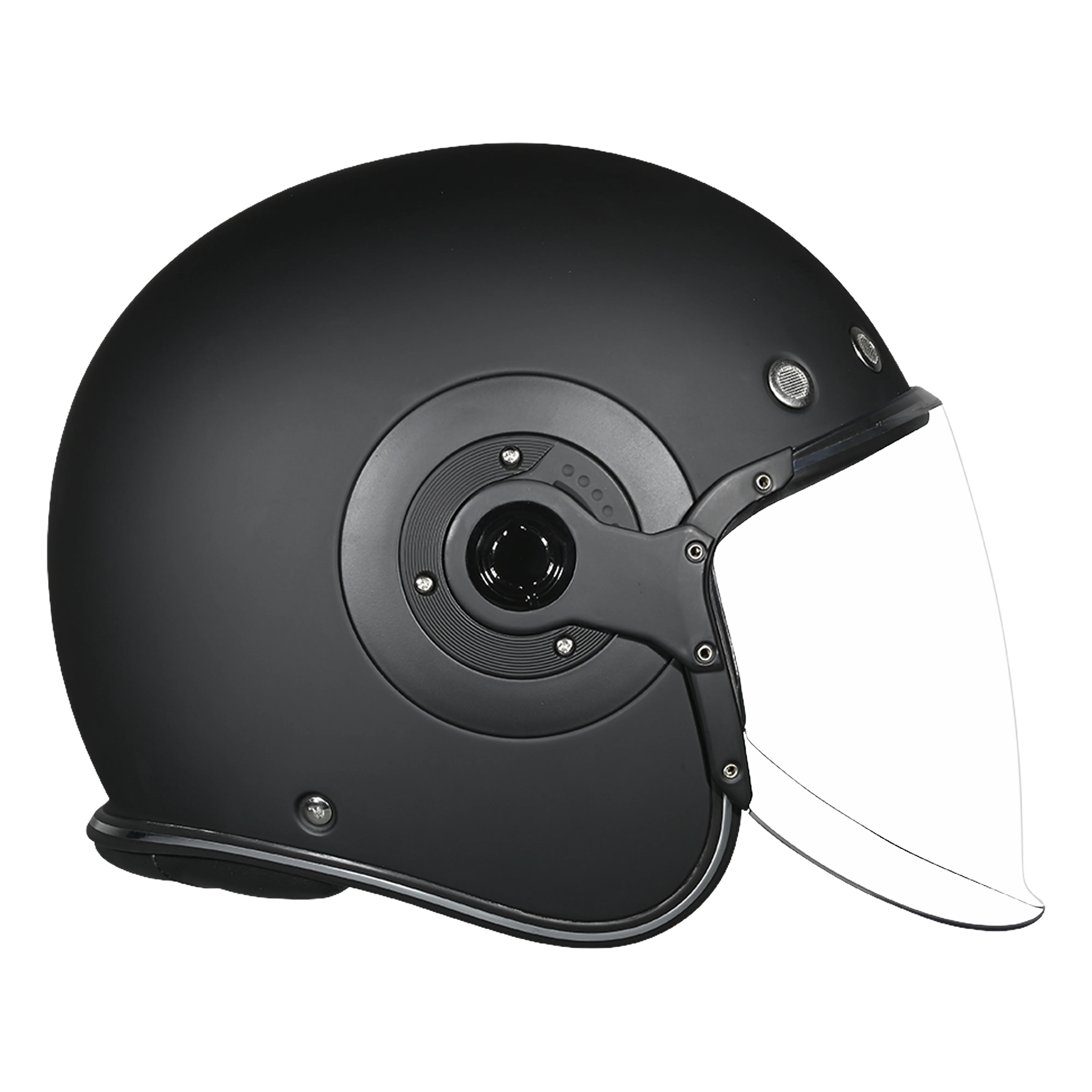 D.O.T. & ECE Daytona Retro Jet- Dull Black - Image 4