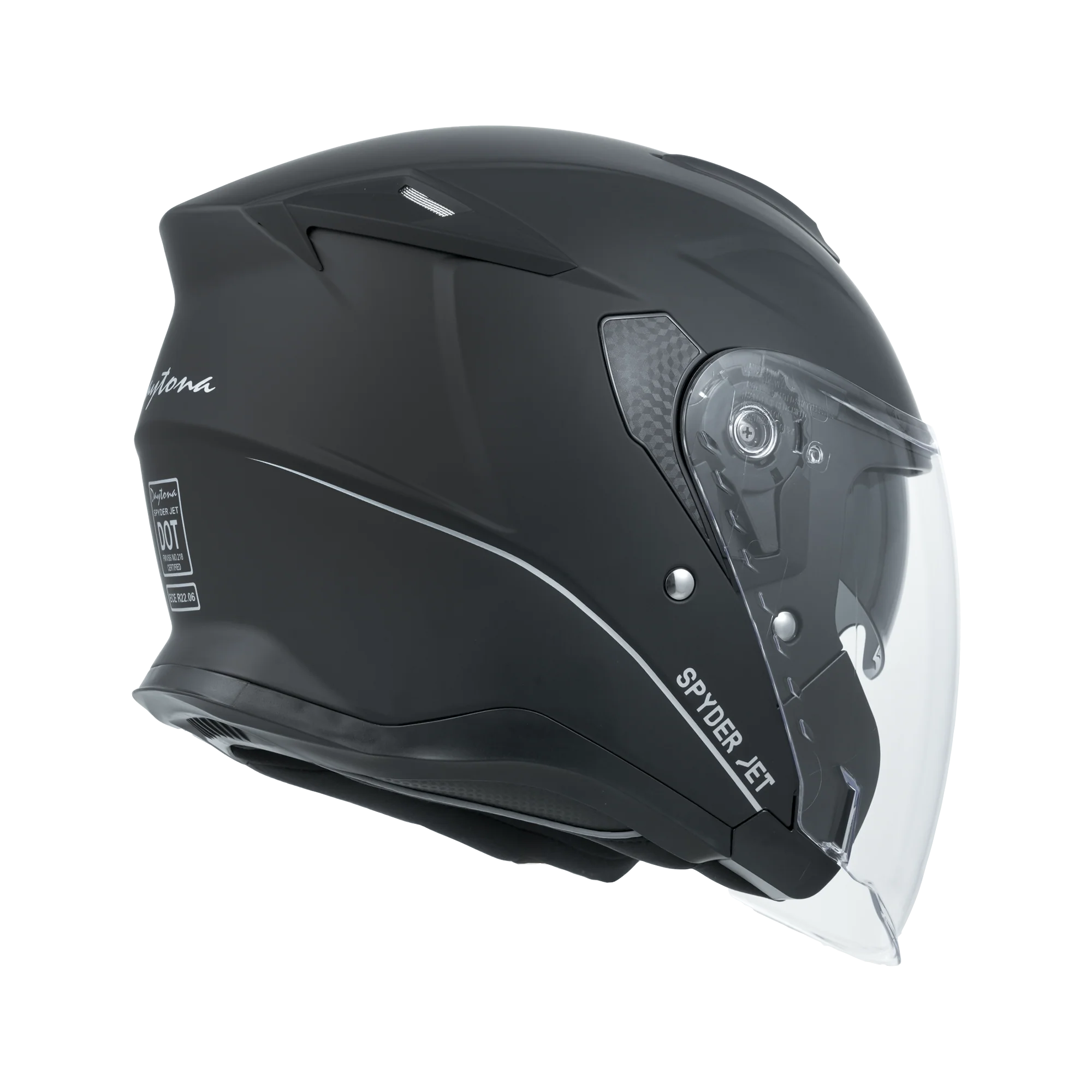 D.O.T. & ECE Daytona Spyder Jet- Dull Black - Image 5
