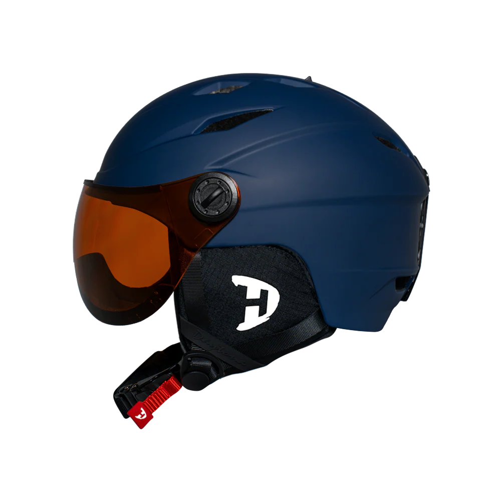 Daytona Carver Ski Helmet - Adjustable Ski Helmet for Men, Women & Youth - Dull Blue with Anti-Fog Visor - Image 12