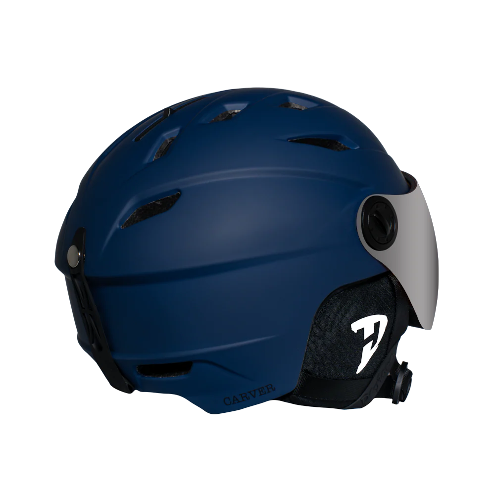 Daytona Carver Ski Helmet - Adjustable Ski Helmet for Men, Women & Youth - Dull Blue with Anti-Fog Visor - Image 4