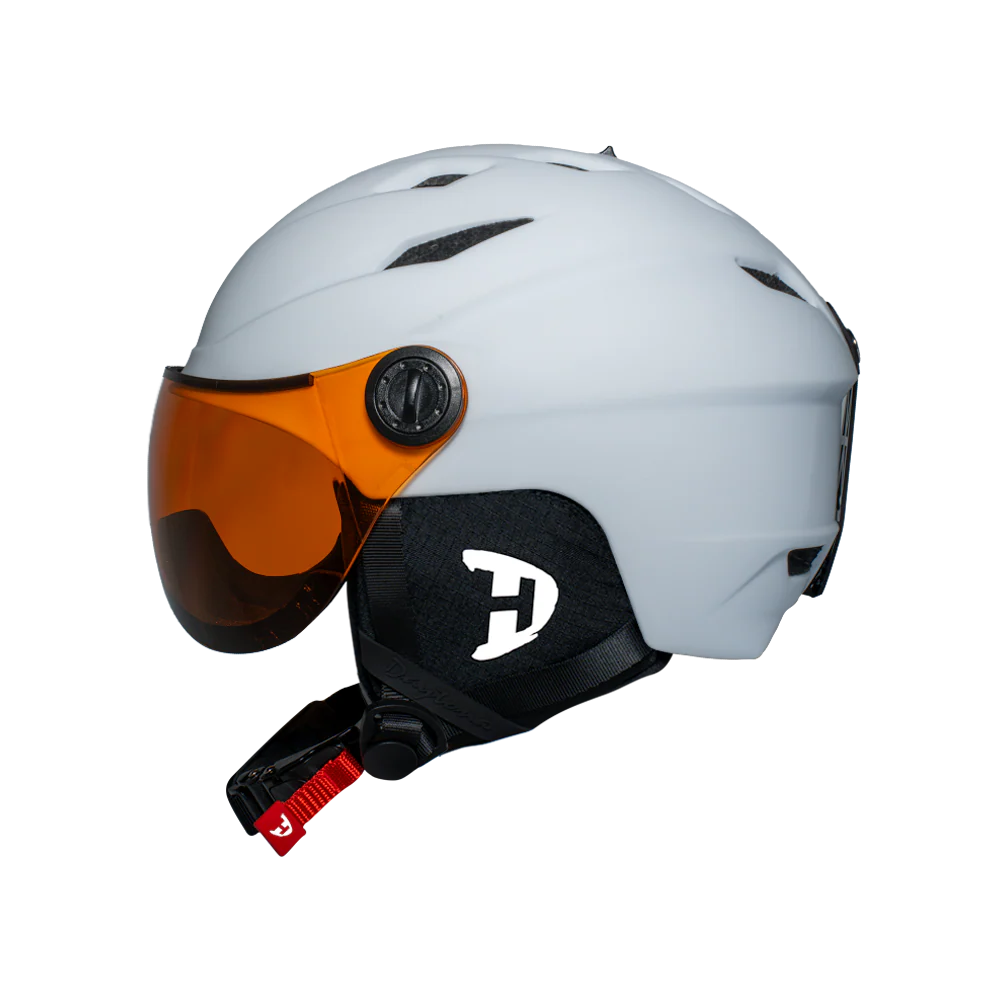 Daytona Carver Ski Helmet - Adjustable Ski Helmet for Men, Women & Youth - Dull Chalk White with Anti-Fog Visor - Image 12