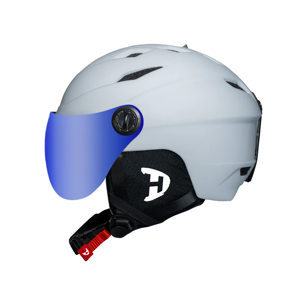 Daytona Carver Ski Helmet - Adjustable Ski Helmet for Men, Women & Youth - Dull Chalk White with Anti-Fog Visor - Image 13