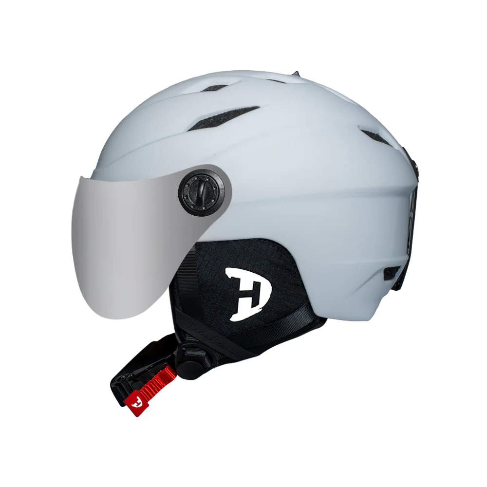 Daytona Carver Ski Helmet - Adjustable Ski Helmet for Men, Women & Youth - Dull Chalk White with Anti-Fog Visor - Image 3