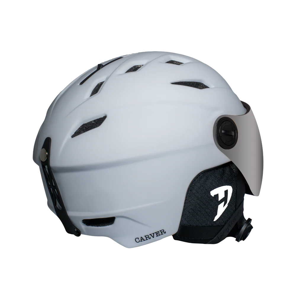 Daytona Carver Ski Helmet - Adjustable Ski Helmet for Men, Women & Youth - Dull Chalk White with Anti-Fog Visor - Image 4